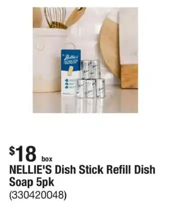 The Home Depot Nellie's Dish Stick Refill Dish Soap offer