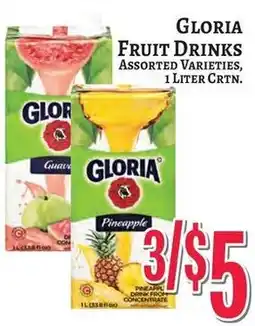 Trade Fair Supermarket Gloria fruit drinks assorted varieties offer