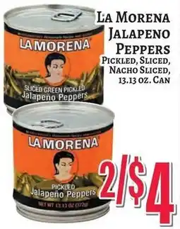 Trade Fair Supermarket La Morena jalapeno peppers offer