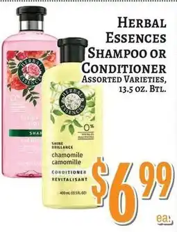 Trade Fair Supermarket Herbal Essences shampoo or conditioner offer