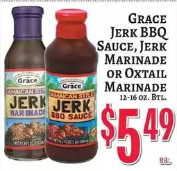 Trade Fair Supermarket Grace jerk bbq sauce, jerk marinade or oxtail marinade offer