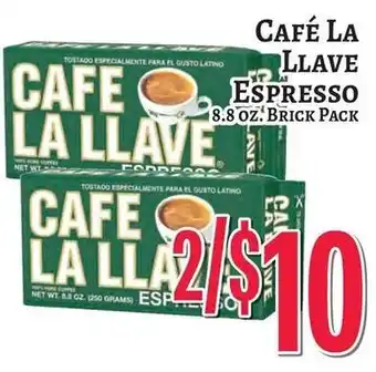Trade Fair Supermarket Cafe La Llave espresso offer