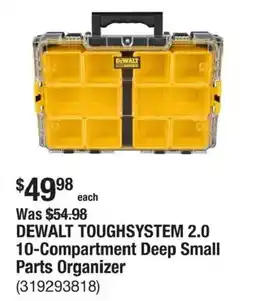 The Home Depot DeWalt toughsystem 2.0 10-compartment deep small parts organizer offer