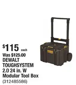 The Home Depot DeWalt Toughsystem 2.0 24 in. W Modular Tool Box offer