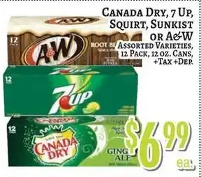 Trade Fair Supermarket Canada Dry, 7 Up, Squirt, Sunkist or A&W Assorted Varieties offer
