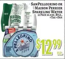 Trade Fair Supermarket Sanpellegrino or maison perrier sparkling water offer