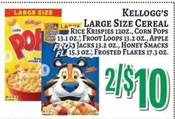Trade Fair Supermarket Kellogg's large size cereal offer