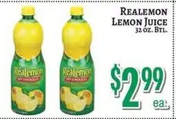 Trade Fair Supermarket Realemon lemon juice offer