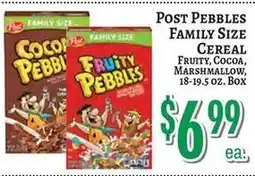 Trade Fair Supermarket Post Pebbles Family Size Cereal offer
