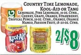 Trade Fair Supermarket Country Time Lemonade, Kool-Aid or Tang offer