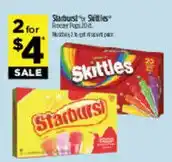 Dollar General Starburst or Skittles Freezer Pops offer