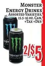 Trade Fair Supermarket Monster energy drinks offer