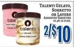Trade Fair Supermarket Talenti Gelato, Sorbetto or Layers offer