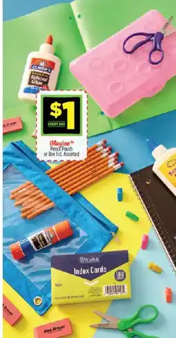 Dollar General iMagine Pencil Pouch or Box 1 ct. Assorted offer