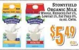 Trade Fair Supermarket Stonyfield Organic Milk offer