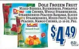 Trade Fair Supermarket Dole frozen fruit mixed fruit offer