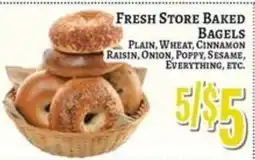 Trade Fair Supermarket Fresh Store Baked Bagels offer