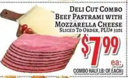 Trade Fair Supermarket Deli Cut Combo Beef Pastrami With Mozzarella Cheese offer