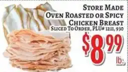 Trade Fair Supermarket Store Made Oven Roasted or Spicy Chicken Breast offer
