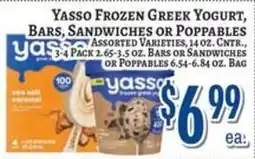 Trade Fair Supermarket Yasso Frozen Greek Yogurt, Bars, Sandwiches or Poppables offer