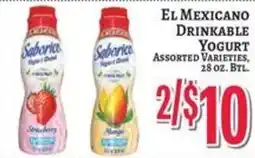 Trade Fair Supermarket El Mexicano drinkable yogurt offer