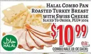 Trade Fair Supermarket Halal combo pan roasted turkey breast with swiss cheese offer