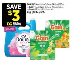 Dollar General Downy or Gain liquid fabric softener offer