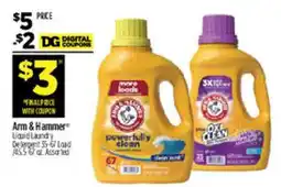 Dollar General Arm & Hammer liquid laundry detergent offer