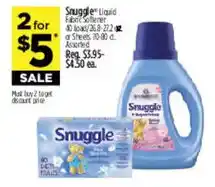 Dollar General Snuggle liquid fabric softener offer