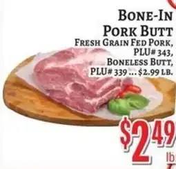 Trade Fair Supermarket Bone-In Pork Butt offer