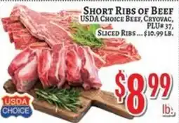 Trade Fair Supermarket Cryovac short ribs of beef offer