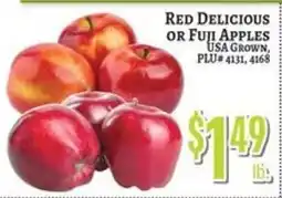 Trade Fair Supermarket Red delicious or fuji apples offer