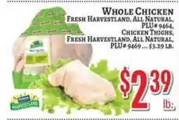 Trade Fair Supermarket Whole Chicken Fresh Harvestland, All Natural offer