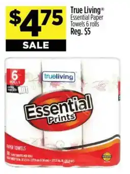 Dollar General True Living Essential Paper Towels offer