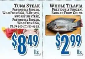 Trade Fair Supermarket Tuna Steak offer