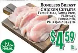 Trade Fair Supermarket Boneless Breast Chicken Cutlets offer