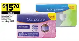 Dollar General Composure Men's or Women's Underwear offer