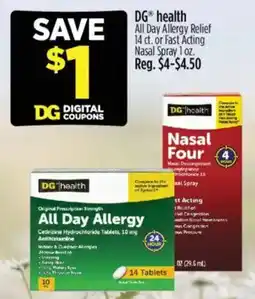 Dollar General DG health All Day Allergy offer