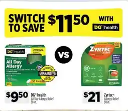 Dollar General DG health All Day Allergy offer