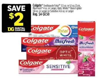 Dollar General Colgate toothpaste offer