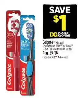 Dollar General Colgate Manual Toothbrush 360° or Total® offer
