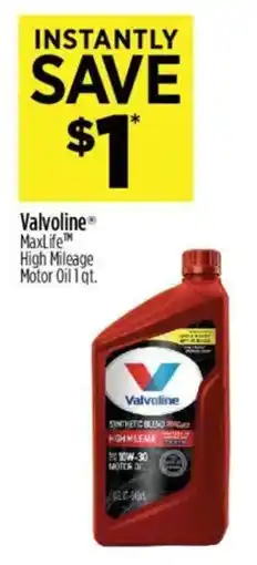 Dollar General Valvoline MaxLife High Mileage Motor Oil offer