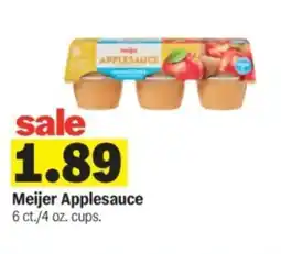 Meijer Meijer Applesauce offer
