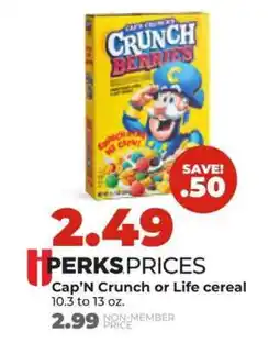 Hy-Vee Cap'n Crunch or Life Cereal offer