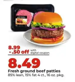 Hy-Vee Fresh ground beef patties offer
