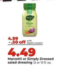 Hy-Vee Marzetti or Simply Dressed salad dressing offer