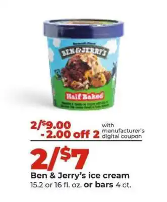 Hy-Vee Ben & Jerry's Ice Cream offer
