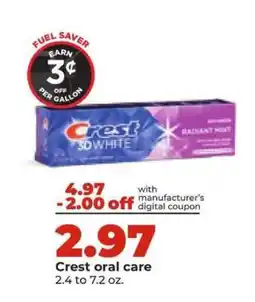Hy-Vee Crest Oral Care offer
