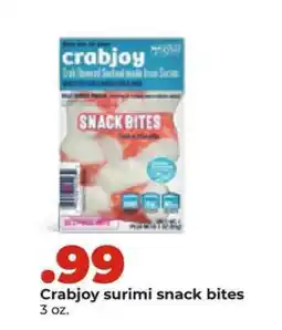 Hy-Vee Crabjoy surimi snack bites offer