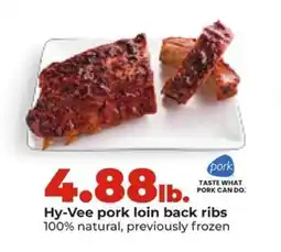 Hy-Vee Hy-Vee pork loin back ribs offer